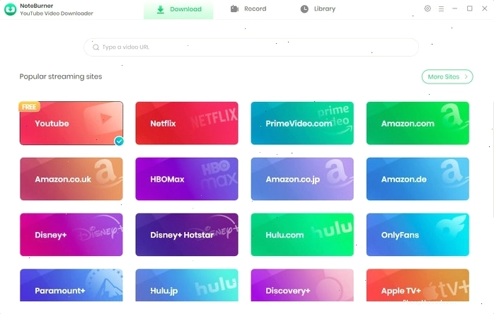 Lựa chọn trang web Crunchyroll để tải về anime qua công cụ NoteBurner