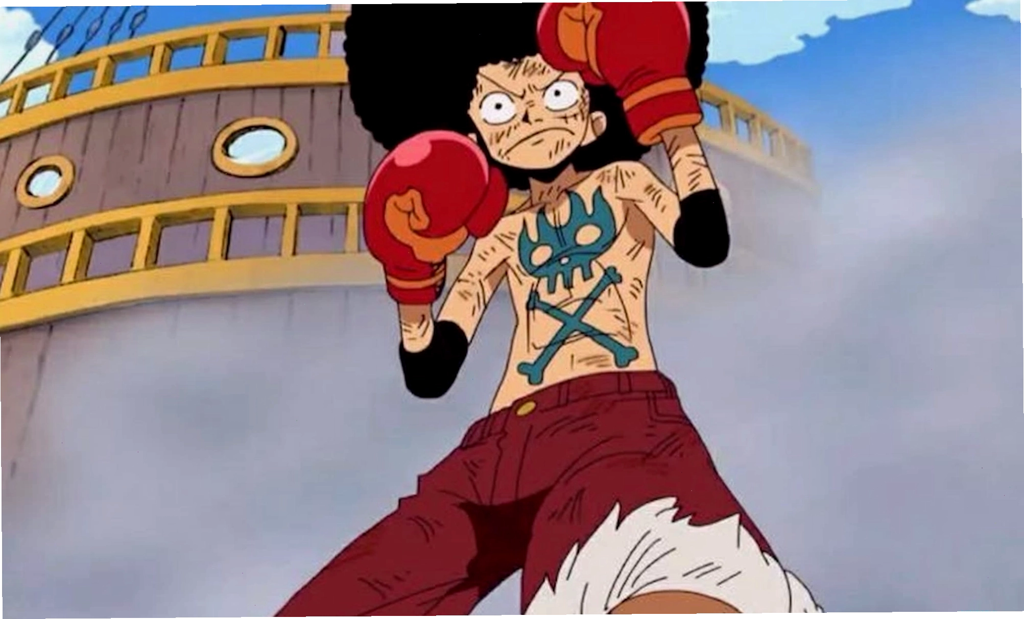 Luffy với kiểu tóc afro ấn tượng trong One Piece