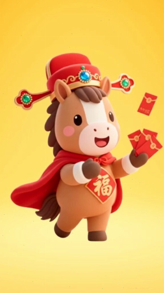 Mã đáng yêu trao lì xì may mắn