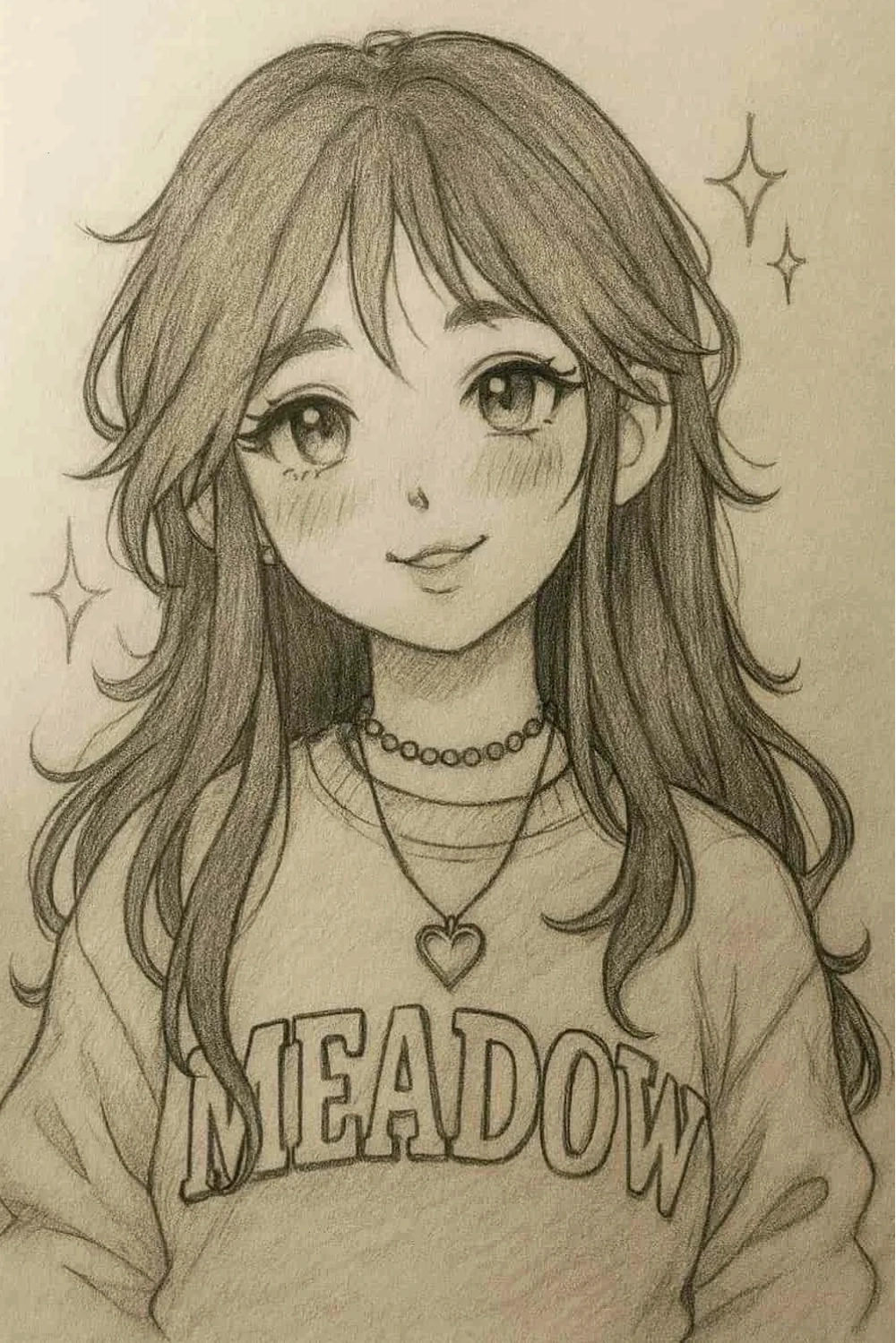 Mẫu sáng tạo vẽ tranh anime nữ