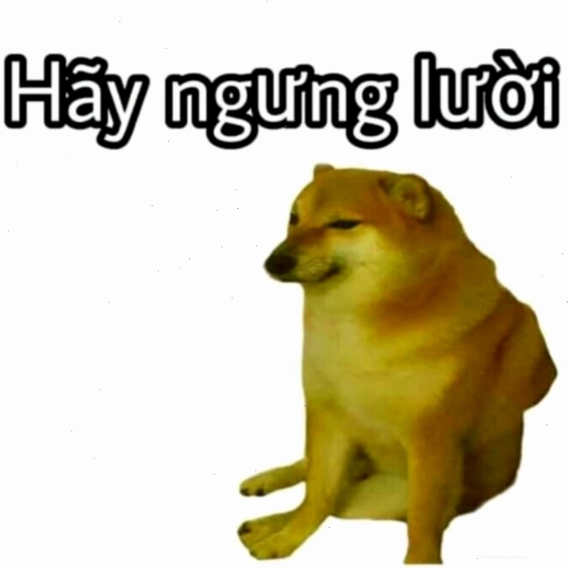 Meme Cheems thể hiện sự không hài lòng