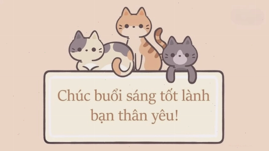 Meme chúc buổi sáng hài hước với hình ảnh ngộ nghĩnh