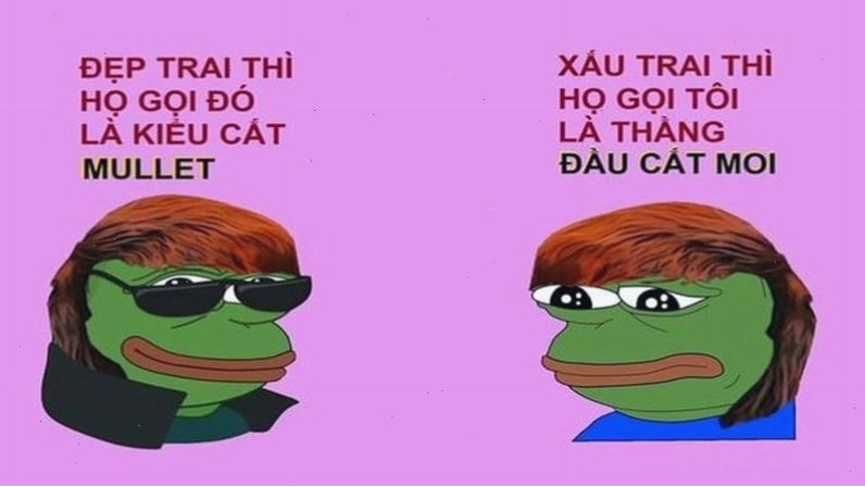 Meme đầu trọc chống tay