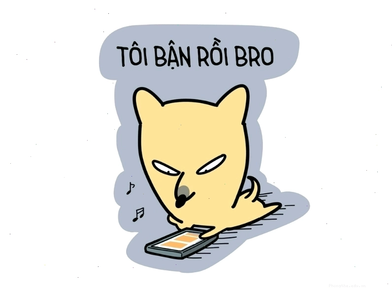 Meme hài hước với nội dung 'tôi bận rồi bro'