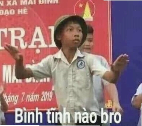 Meme hài hước với thông điệp 