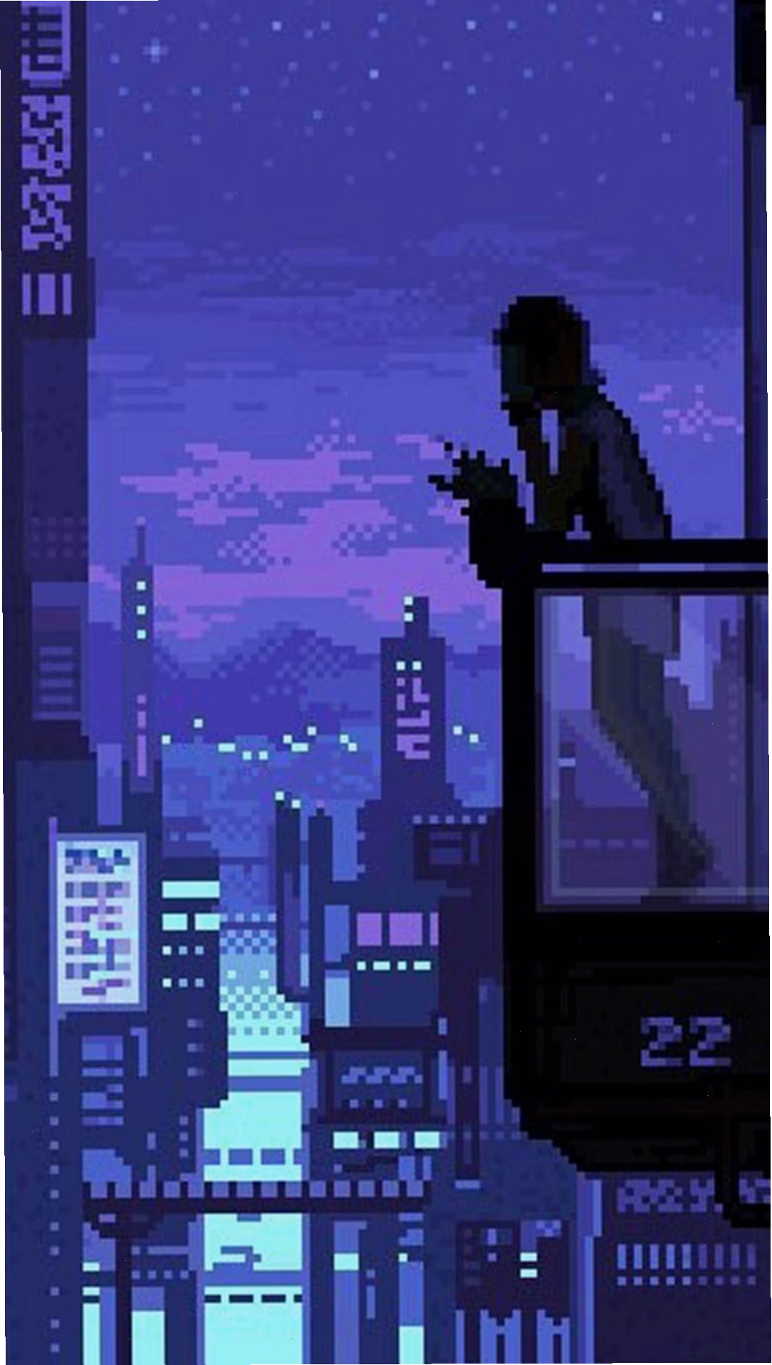Nhân vật anime được vẽ theo phong cách pixel art độc đáo