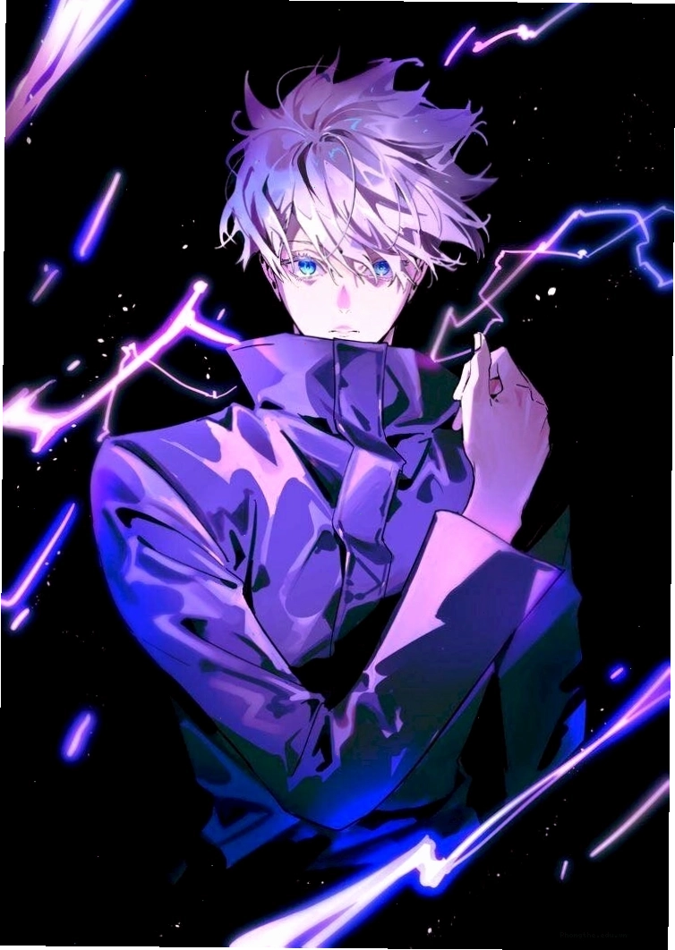 Nhân vật anime nam với ánh mắt sắc lạnh và biểu cảm bí ẩn