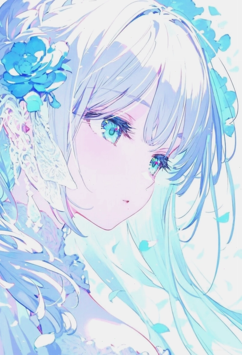 Nhân vật anime nữ với phong cách futuristic