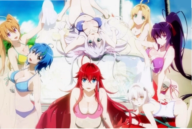 Nhân vật anime nữ với trang phục táo bạo