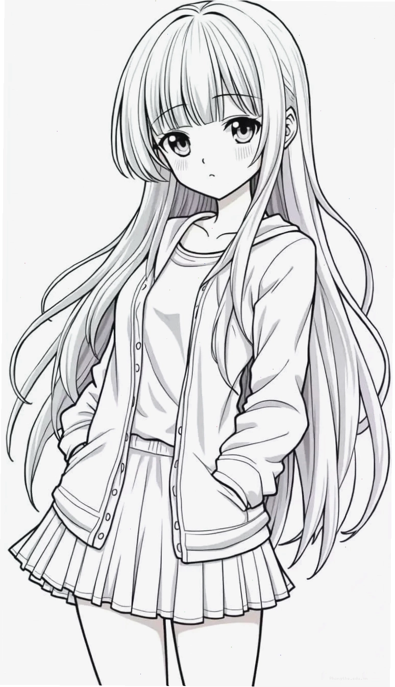 Nhân vật nam anime vẽ bằng bút chì