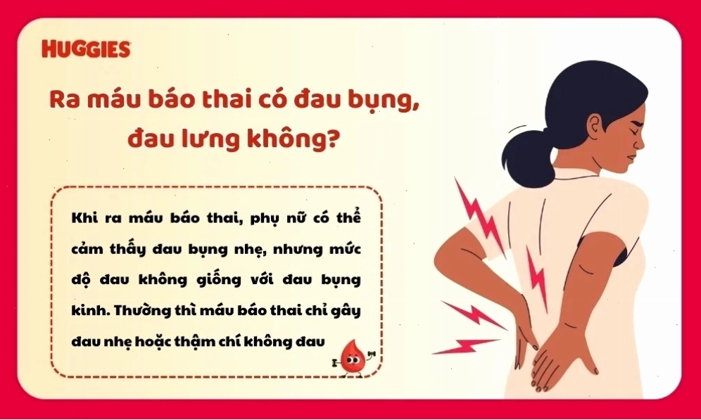 Nhiều phụ nữ gặp tình trạng đau thắt lưng khi ra máu báo thai.