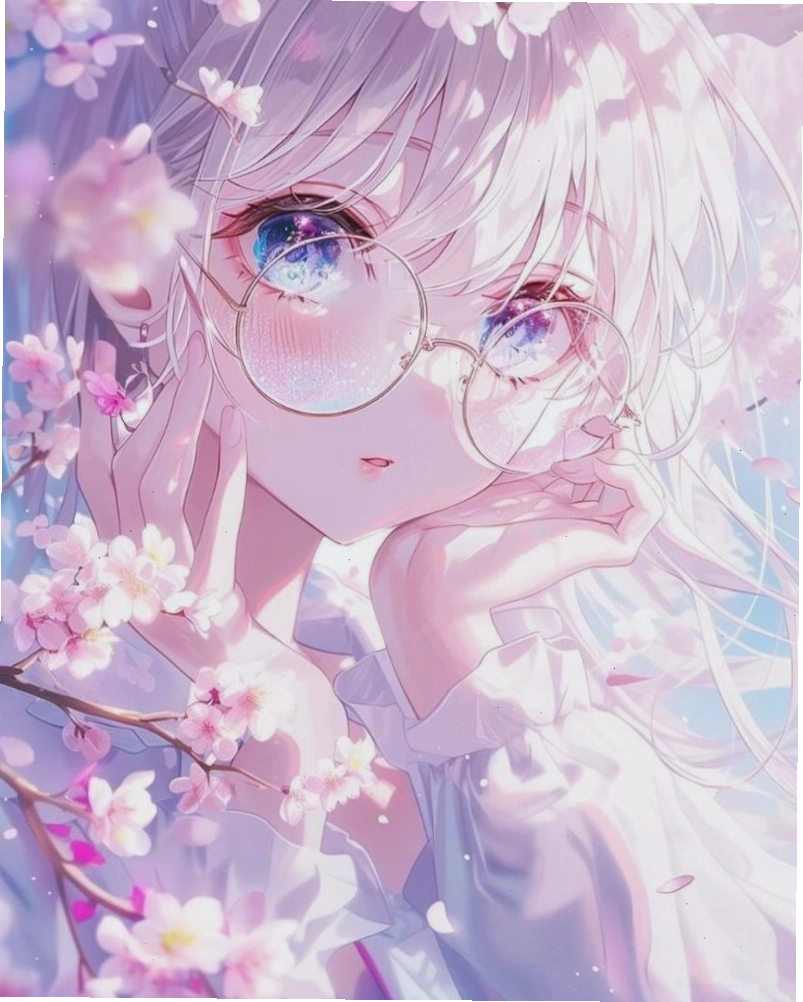 Nữ nhân vật anime tóc xanh với ánh mắt đầy kiên định