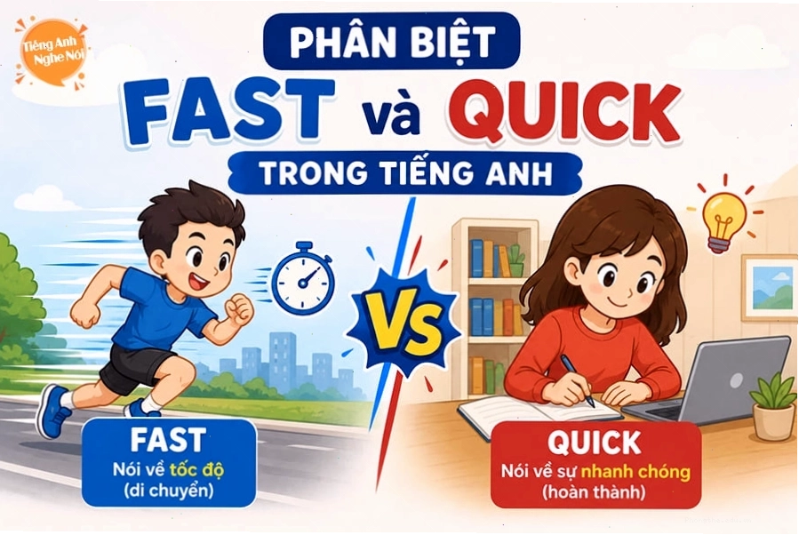 Phân biệt cách dùng Fast và Quick trong tiếng Anh