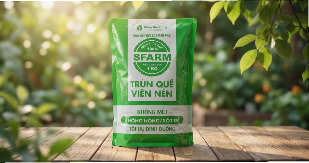Phân trùn quế viên nén Sfarm giàu dinh dưỡng
