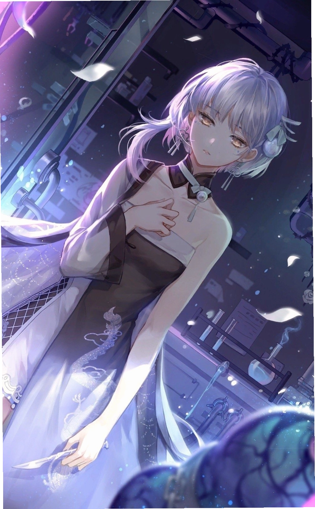 Phong cách anime girl với trang phục Lolita đen trắng