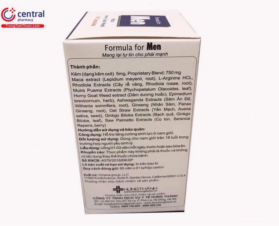 Sản phẩm Formula For Men hỗ trợ sức khỏe sinh lý nam