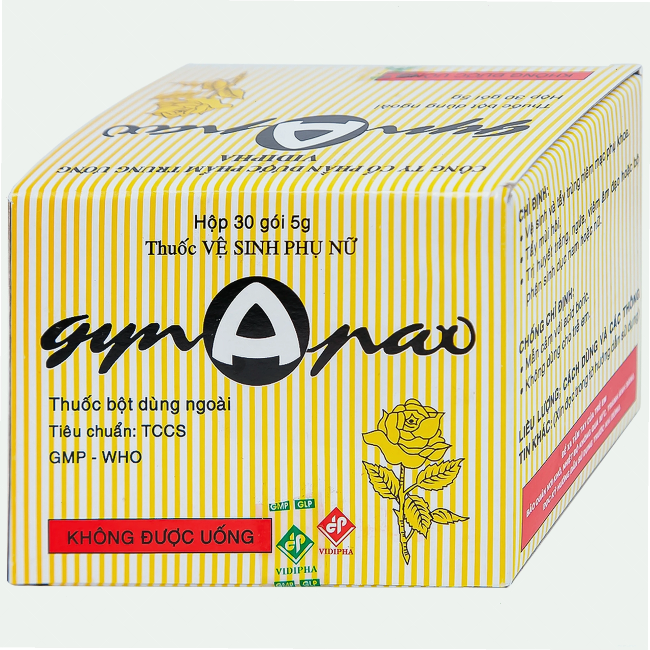 Thuốc vệ sinh phụ nữ Gynapax Vidipha hỗ trợ vệ sinh và tẩy trùng niêm mạc phụ khoa