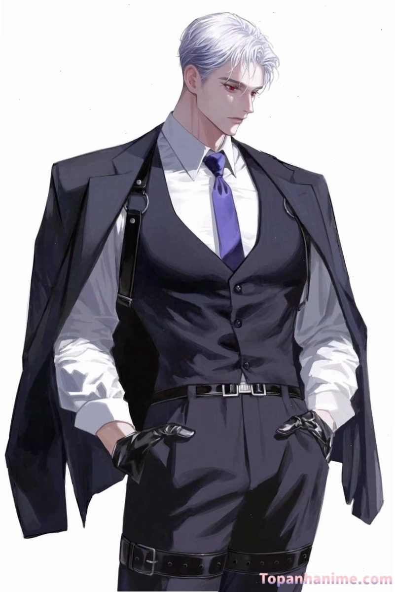 Tổng tài anime với nụ cười rạng rỡ và ánh mắt tinh nghịch
