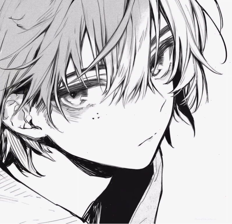 Vẻ đẹp anime nam trắng đen đầy bí ẩn
