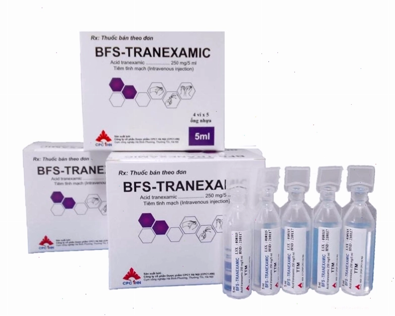 Viên thuốc cầm máu Tranexamic Acid thường dùng trong điều trị rong kinh