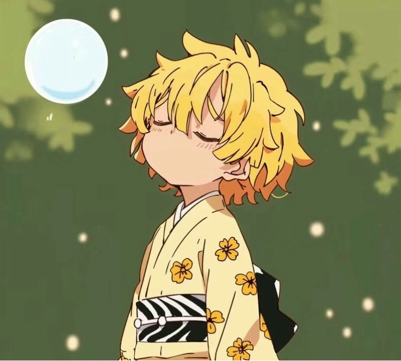 Zenitsu chibi đang thể hiện một biểu cảm ngộ nghĩnh