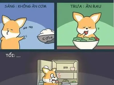 Meme về ăn uống đáng yêu khiến fan thích mê